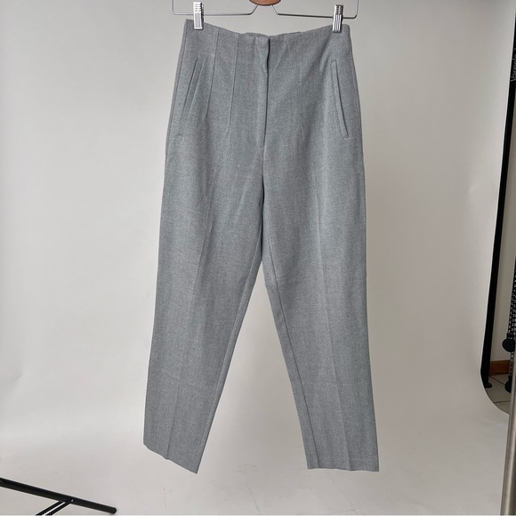Zara high waisted pants trousers - pearl grey - Picture 5 of 8